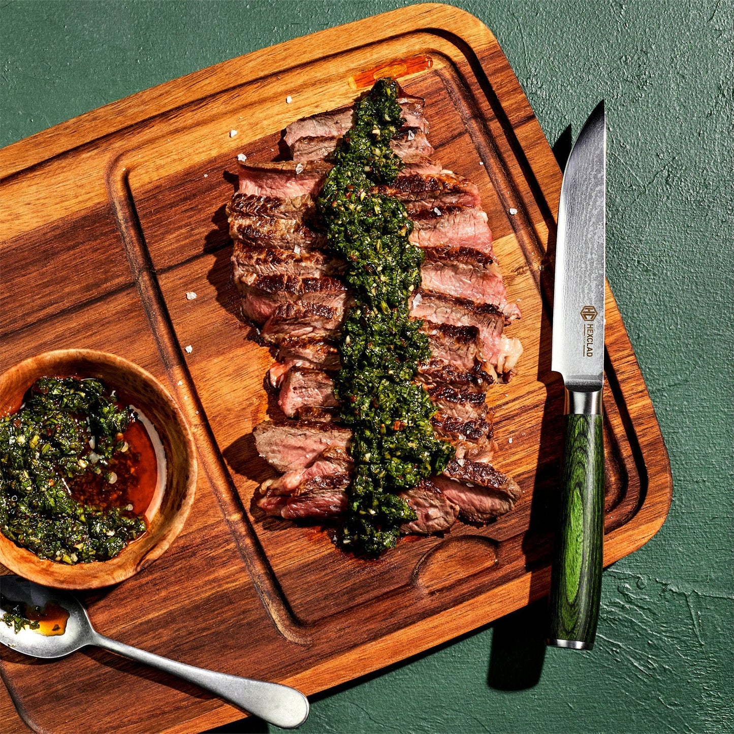 Steak Knife & Bistecca Plate Set, 8-pc (Green)